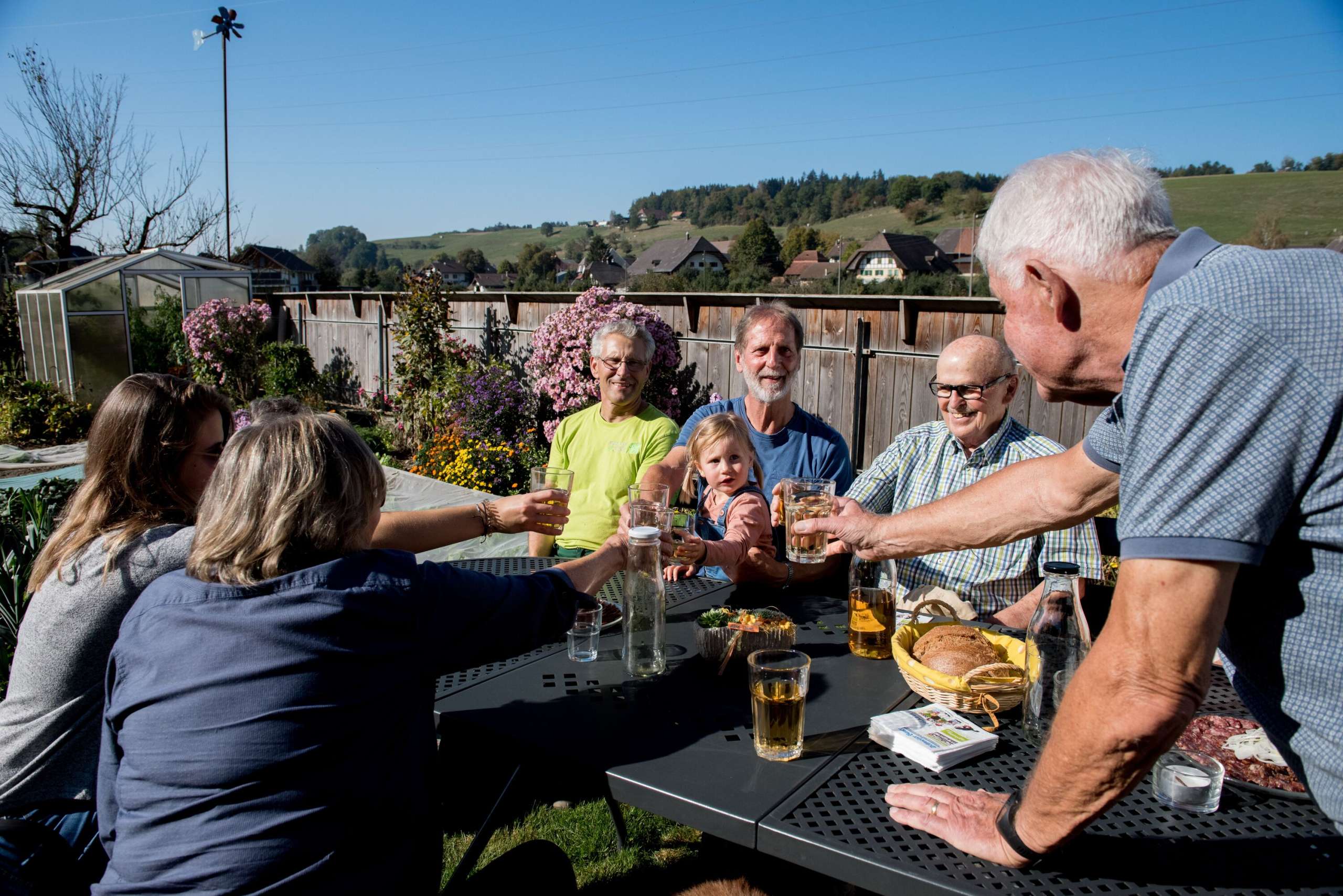 Gemütliches Beisammensein nach getaner Arbeit